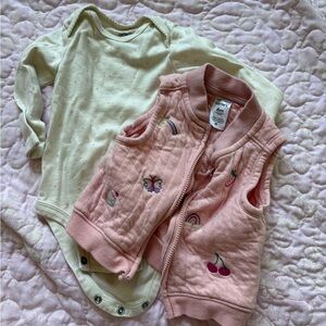 Carter's Pink and Cream Baby Outfit